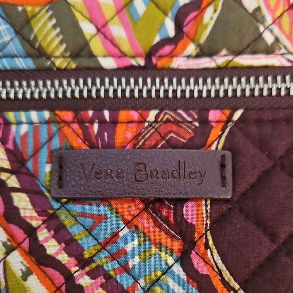 Vera Bradley Paisley Quilted Tote Bag with Double Handles With Small Makeup Bag - Picture 2 of 6